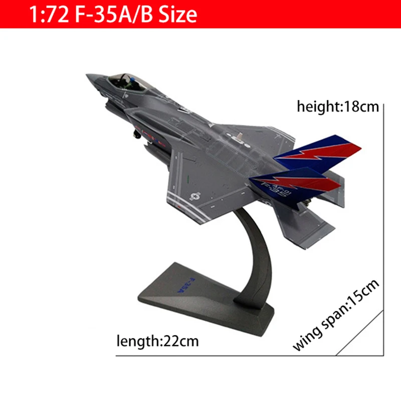 1/72 масштаб сплав самолета F-35 ВВС США F35A F35B F35C Lightning II Объединенный истребитель-бомбардировщик детские игрушки подарок для детей