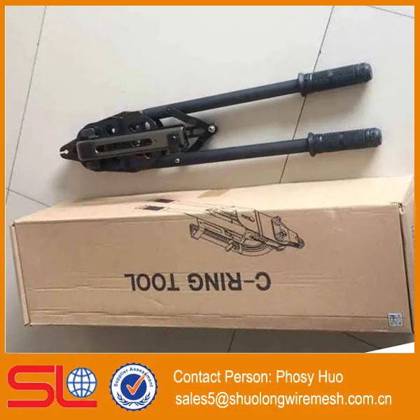 

Gabion tools used for mesh panels installation, pneumatic and manual C ring tools