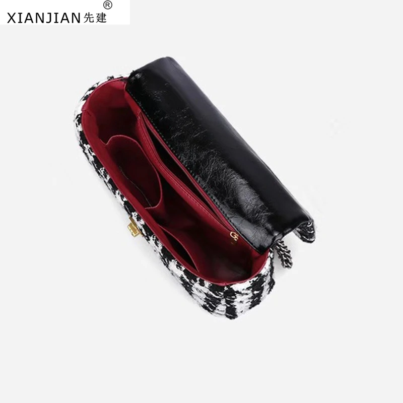 Xianjian шерстяная клетчатая сумка на плечо с узором «гусиная лапка», Сумка с клапаном, качественная зимняя Сумочка,, фабричная сумка