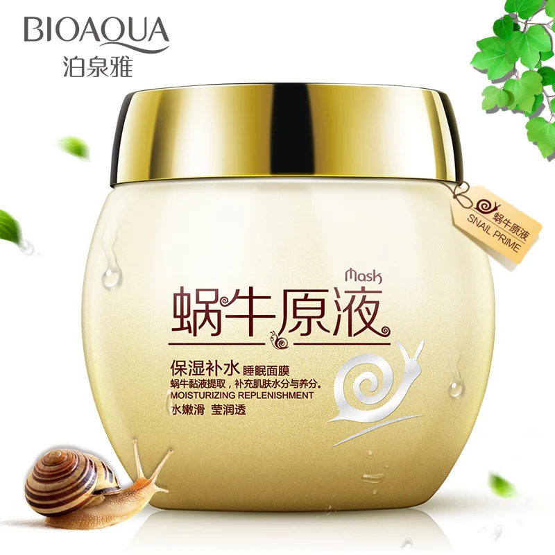 

BIOAQUA Snail Secretion Hydrogel Sleeping Face Mask Anti Aging Moisturizing Wash-free Mask Shrink Pores Brighten Skin 120g