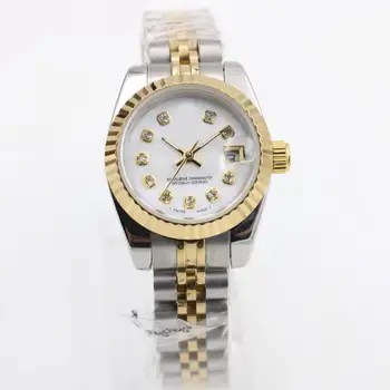

luxury women AAA 26mm automatic mechanical watch Shell face No battery sweeping Date JUST watches 107