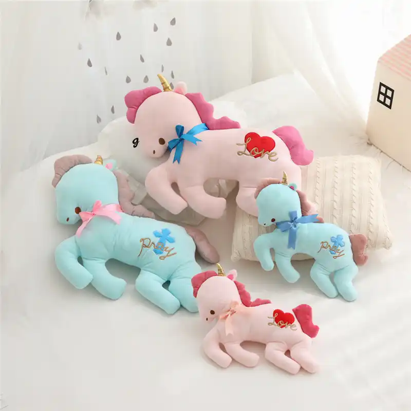 かわいいユニコーンぬいぐるみリュックかわいいピンクブルーユニコーンソフトぬいぐるみショルダーバッグ素敵な人形子供誕生日ギフト ぬいぐるみ フラシ天 動物 Aliexpress