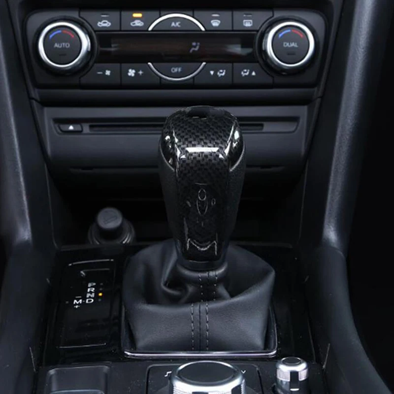 1 PcsCarbon волокно переключения передач накладка на рычаг для Mazda 3 Axela автомобильные аксессуары управление передачей ручка