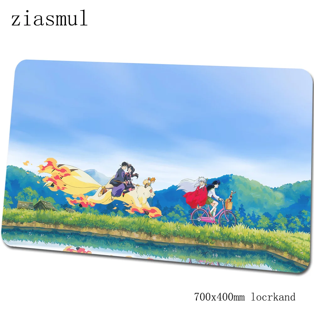 Inuyasha коврик для мыши 700x400x3 мм игровой коврик для мыши большой коврик для геймера лучшая игровая компьютерная настольная клавиатура со встроенной мышью очаровательные игровые коврики - Цвет: Size 700x400x3mm