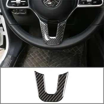

For Mercedes-Benz B-Class GLB 2020 Steering Wheel U-Shaped Patch Real Carbon Fiber (Soft) Car Interior Modification Accessories
