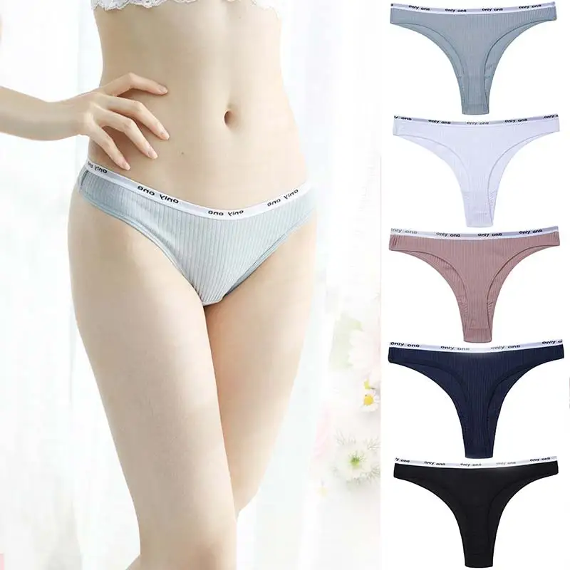 G-String дамские стринги из хлопка с буквенным принтом, низкая посадка, сексуальные женские трусики интимное нижнее белье, штаны, 3 шт./партия, нижнее белье, трусы