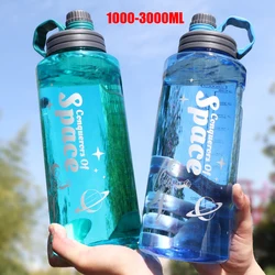 Plastic Water Cup Outdoor Fitness Large Capacity Sports Bottle 1000-3000ML Large Space Cup