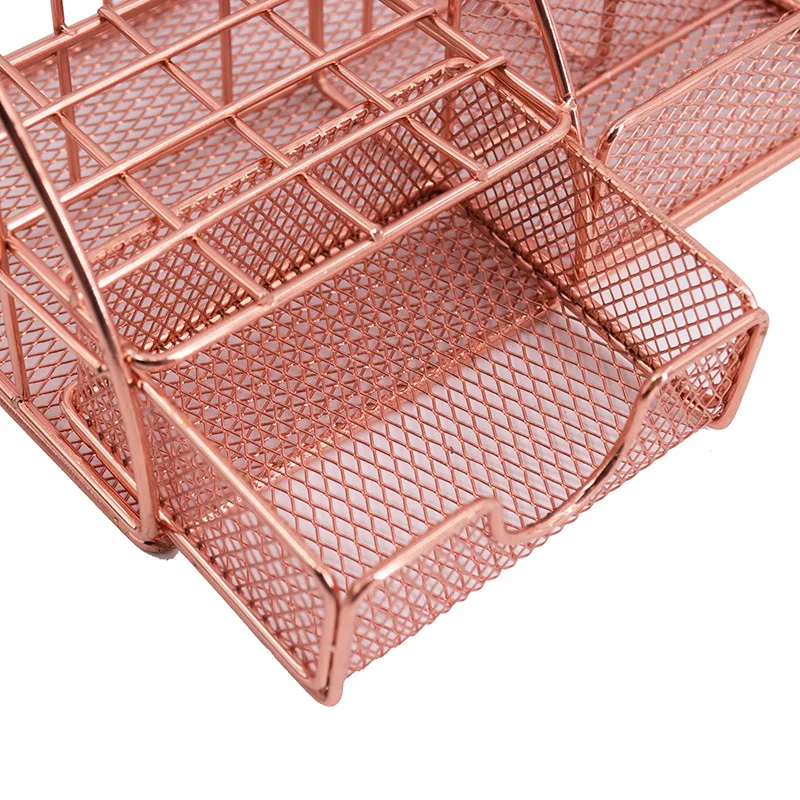 Wrought Iron Desktop Storage Rack Office File Pen Storage Holder Simple Home Cosmetics Toiletries Storage Rack