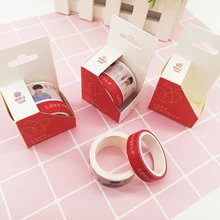 Kpop бумажная лента Bangtan мальчиков плакат стикер стены официальный же пункт бумажная лента фото карты ломо карты открытки