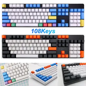 

108Pcs No letters Key Cap Set PBT Lightproof Keycaps for Mechanical Keyboard Replacement Key Caps Keycap Keyboards Accessories