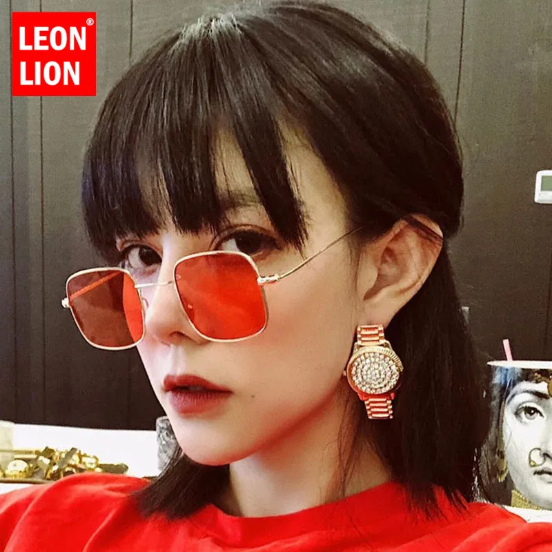 

LeonLion 2020 Square Retro Sunglasses Women Vintage Glasses Women Brand Luxury Eyeglasses For Women Mirror Gafas De Sol Mujer
