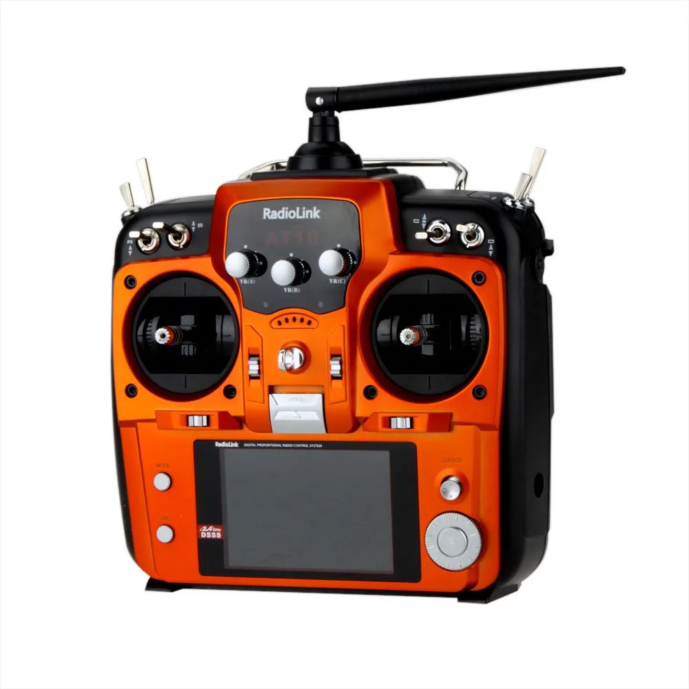

Hot AT10 RC Transmitter 2.4G 10CH Remote Control System with R10D Receiver for RC Airplane Helicopter