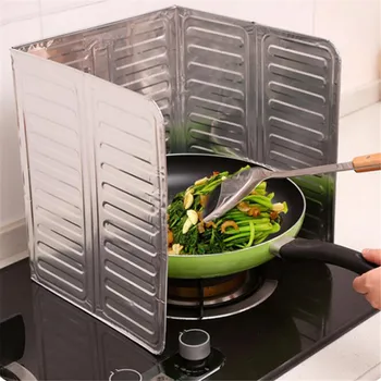 

Kitchen Cooking Oil Baffle Plate Gas Stove Anti Splatter Shield Guard Oil Divider Splash Proof Baffle Tools