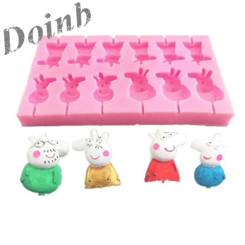 Doinb Piglet Аксессуары для выпечки силикагель Форма для шоколадных конфет инструмент для украшения торта
