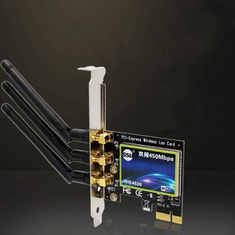 SSU Беспроводной двухдиапазонный PCI Express адаптер со скоростью до 450 Мбит/с 2,4G/5G Wi-Fi адаптер сетевая карта для настольных компьютеров