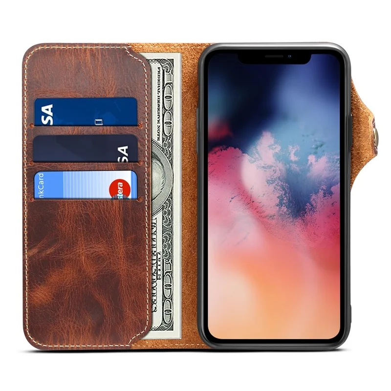 Solque Чехол книжка из натуральной кожи для iPhone 11 12 Pro Max чехол телефона Роскошный