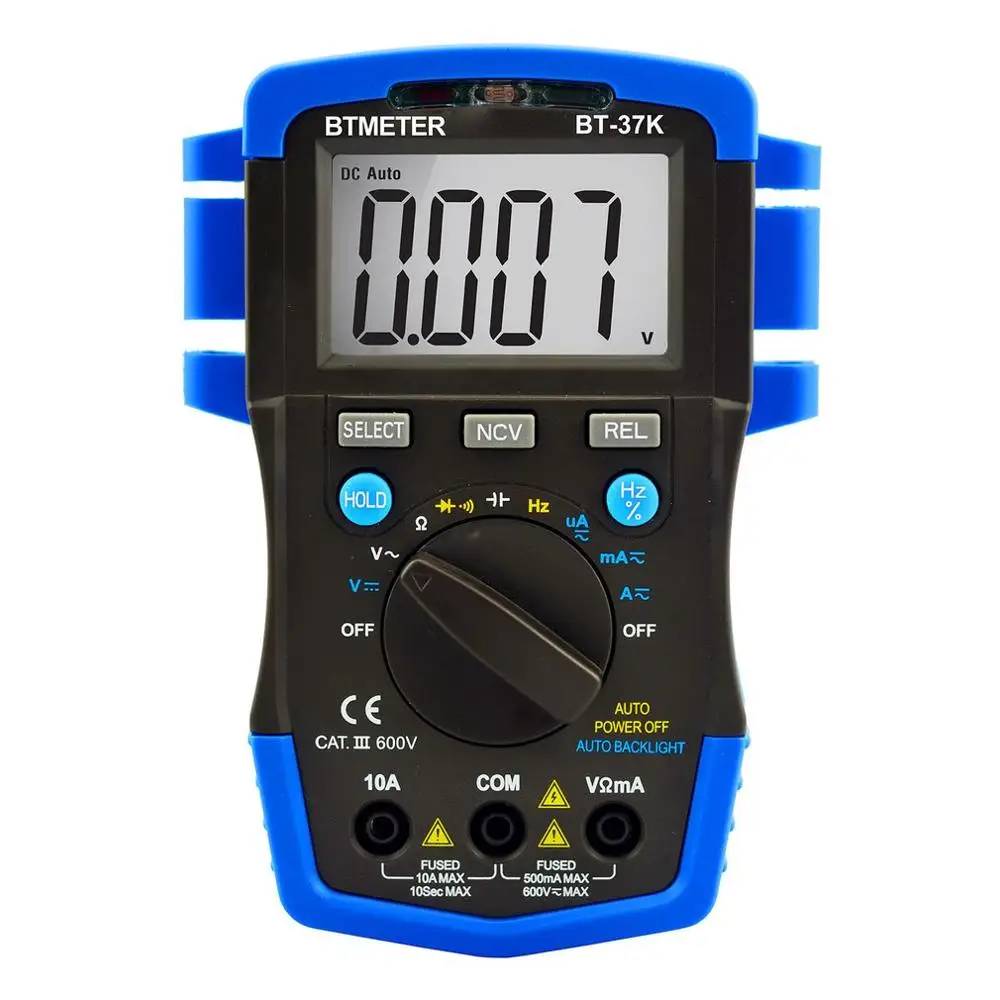 BTMETER DC/AC мини цифровой мультиметр BT-37A/B/C/K 1999-6000 Сопротивление Емкость Частота Рабочий цикл тестер NCV метр инструменты - Цвет: BT-37K