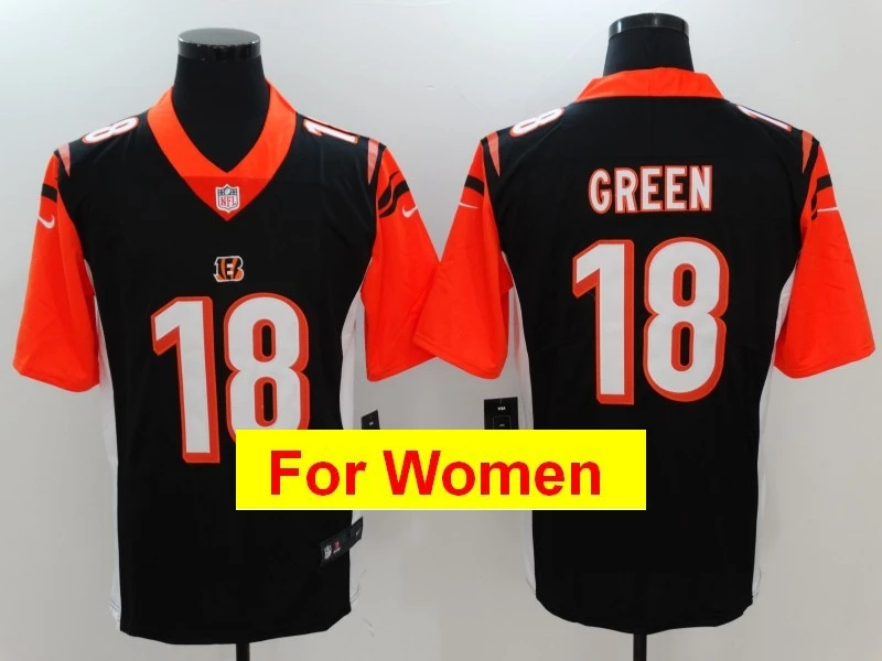 Женщины Cincinnati A.J. Зеленый Joe Mixon Geno Atkins Andy Dalton Tyler Eifert игровая цветная Футбольная форма - Цвет: Зеленый
