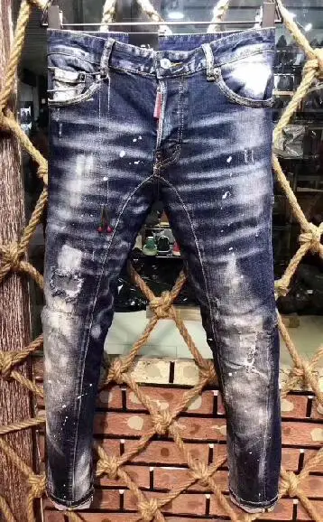 DSENQI Новые мужские джинсы Рваные для DSQ джинсы брюки байкерские Джинсы Верхняя одежда мужские брюки A167