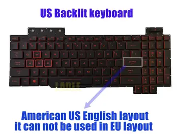 

US Red backlit keyboard for Asus FX705GM/FX705GE/FX705GD