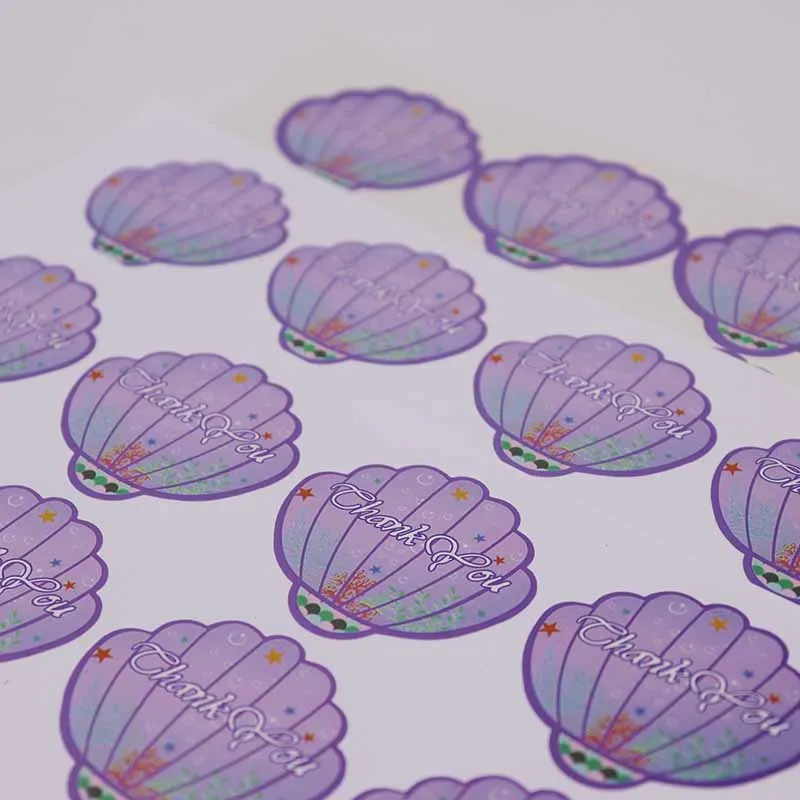 100 шт DIY pecti форма этикетка ручной работы наклейки Фиолетовый принт белая бумага самоклеющиеся этикетки 50,8*47,8 мм таможня стоимость extr