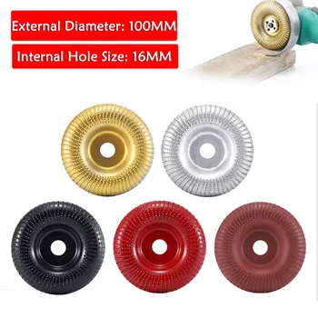 

Professional 100mm Diameter Wood Angle Grinder Wheel Abrasive Disc Sanding Carving Tool For Angle Grinder 16mm Bore Multi Color