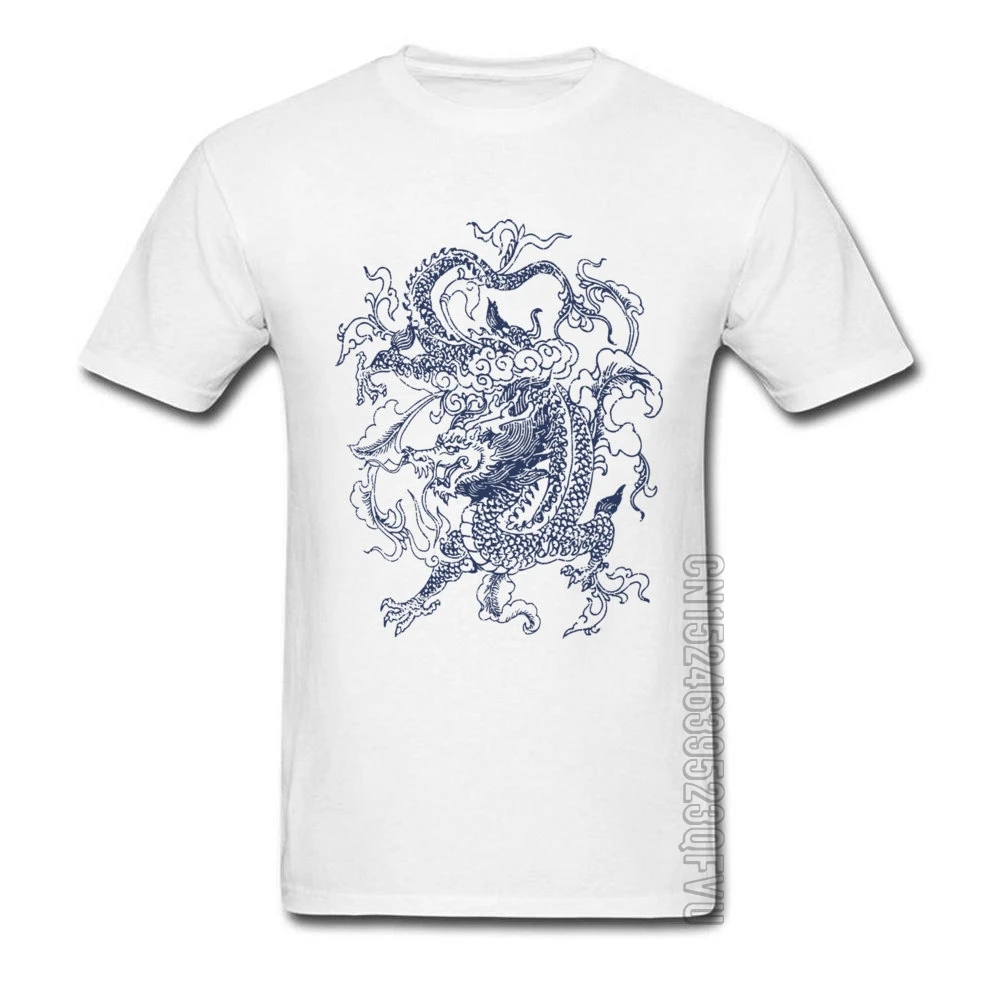 Chinese Culture Magic T Shirts Vintage Rustic Dragon Normal T Shirt For Adult Man 100% Cotton Fabric Sweatshirt Funny Tee Shirt