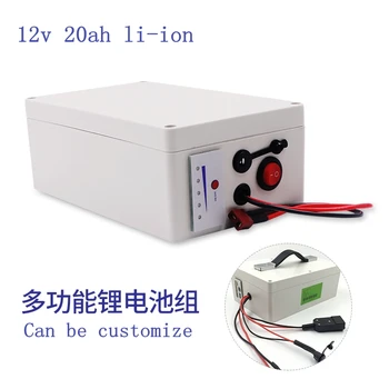 

12v 20ah 20000mah 12v dc batteries portable li-ion lithium battery pack for 12V backup power cctv camera LED +3A Charger