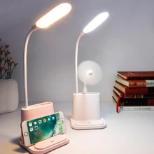 USB Перезаряжаемый светодиодный стол настольная лампа регулируемая интенсивность чтения света сенсорный переключатель настольные лампы