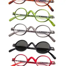 R077 микс 5-pack окуляр весенние дужки винтажные Мини маленькие овальные круглые очки для чтения включают солнцезащитные очки+ 0,00-+ 4,00
