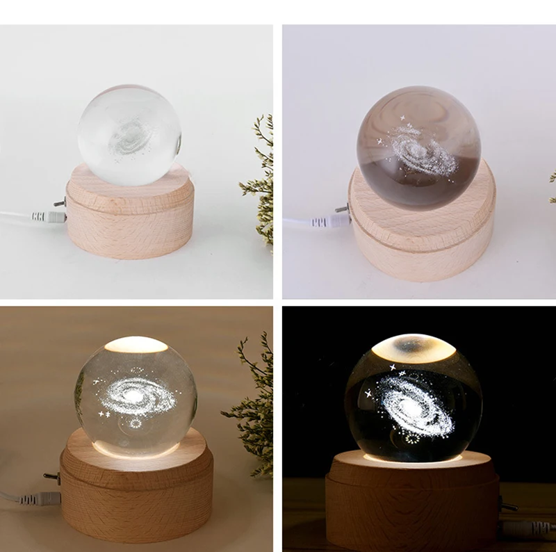 

Crystal Ball Music Party Box Birthday Gift For Girlfriend Bedroom Party Home Decoration Gift LED Light Moon Lamp 3D USB Charge