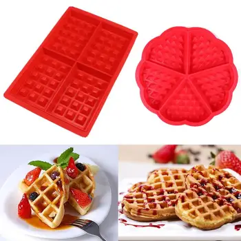 

Silicone Cake Waffle Mold Maker Pan Microwave Baking Cookie Muffin Mould Cooking Tools Kitchen Accessories Supplies