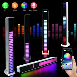 Lampe LED USB RGB colorée, lumière de rythme, musique, contrôle du son ambiant, lumière pour Bar, voiture, décoration de la maison 