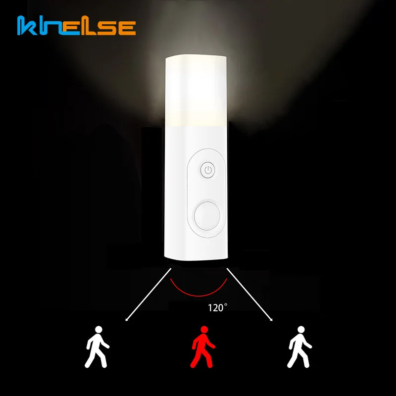 

3.7V 0.6W LED Sensor Night Light Mobile USB Charging Desktop Flashlight Portable Feeding Bedside Feeding PIR Motion Sensor Light