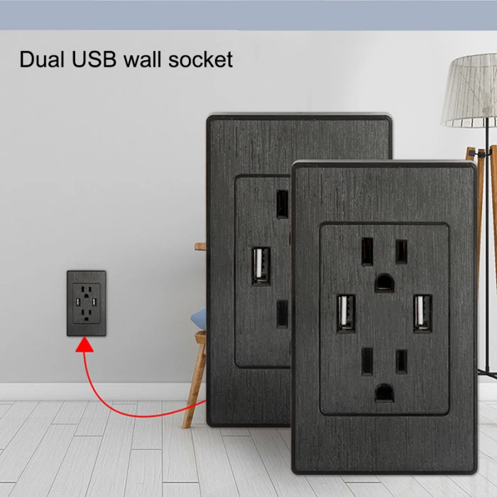 Двойной USB порт розетка Зарядное устройство переменного тока розетка US Plug YE-Hot