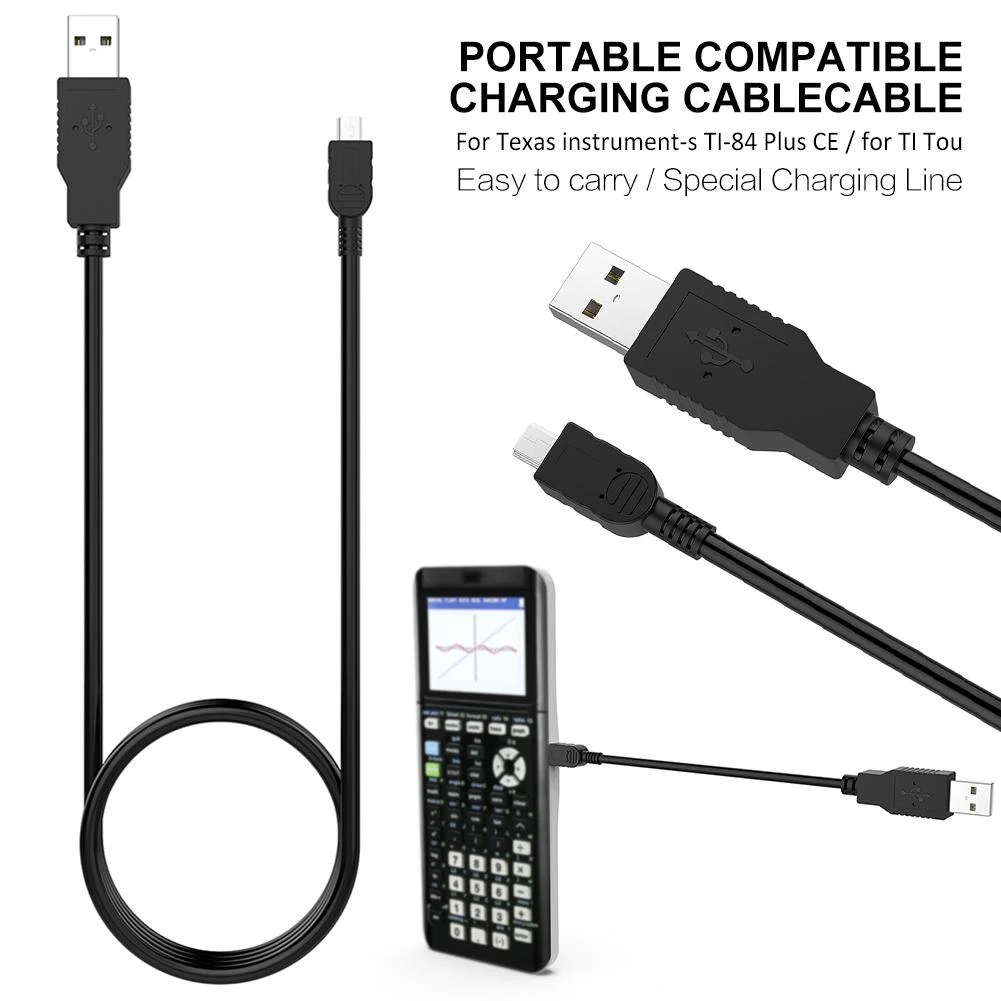 2 шт домашний дорожный портативный стабильный графический калькулятор USB зарядный кабель ПВХ универсальная прочная Замена для техасских инструментов