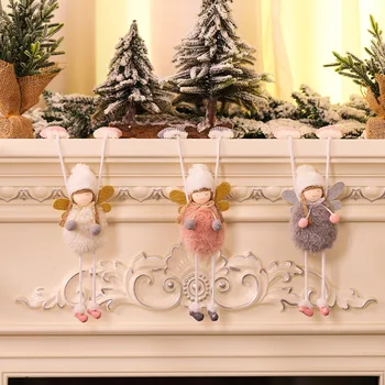 

2020 new Christmas Dolls Retractable Santa Claus SnowmanToys Xmas Figures Kid Xmas Gift Cute Mini girl hanging children's toys