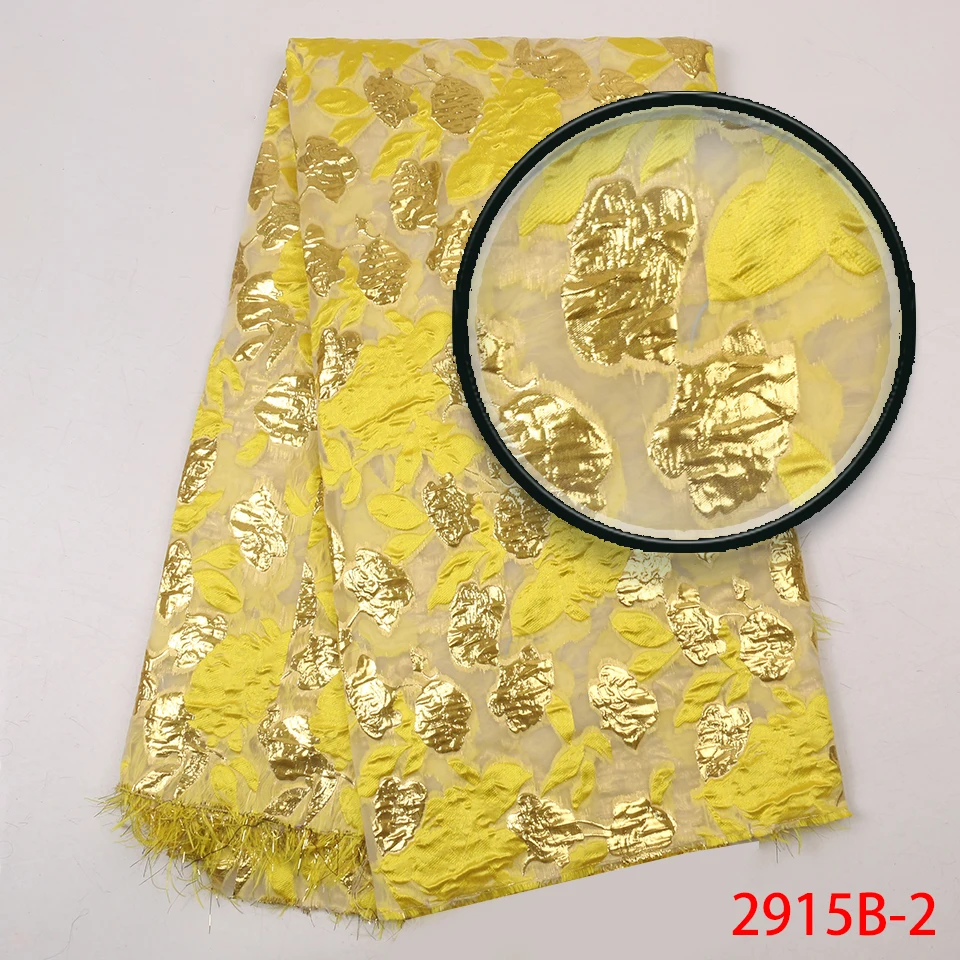 Горячее Африканское парчовое кружево с пером, вышитая дизайнерская парчовая кружевная ткань, Сетчатое кружево для платья QF2915B-4