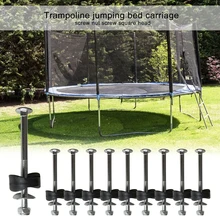 Accessoires De Trampoline 10PCS Vis De Trampoline Vis De Fixation De Tuyau en Acier De Trampoline pour La Fixation De Trampoline Outil De Stabilité De Saut en Acier Galvanisé De Trampoline