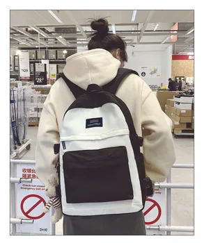 

20200 Tooling Color Matching Schoolbag College Student Backpack Cute Travelling Bag Oxford Backpacks for School Teenagers Girls