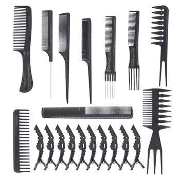 

1 Set Multi-functional Modeling Comb Kit Alligator Haircutting Clips Double Teeth Wide Tooth Tip Tail Comb for Male Salon Store