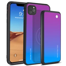 Для iPhone 11 11 Pro Чехол 5000 мАч градиент 2 в 1 магнитное Беспроводное зарядное устройство PowerBank чехол для iPhone 11 11 Pro Аккумулятор Max чехол