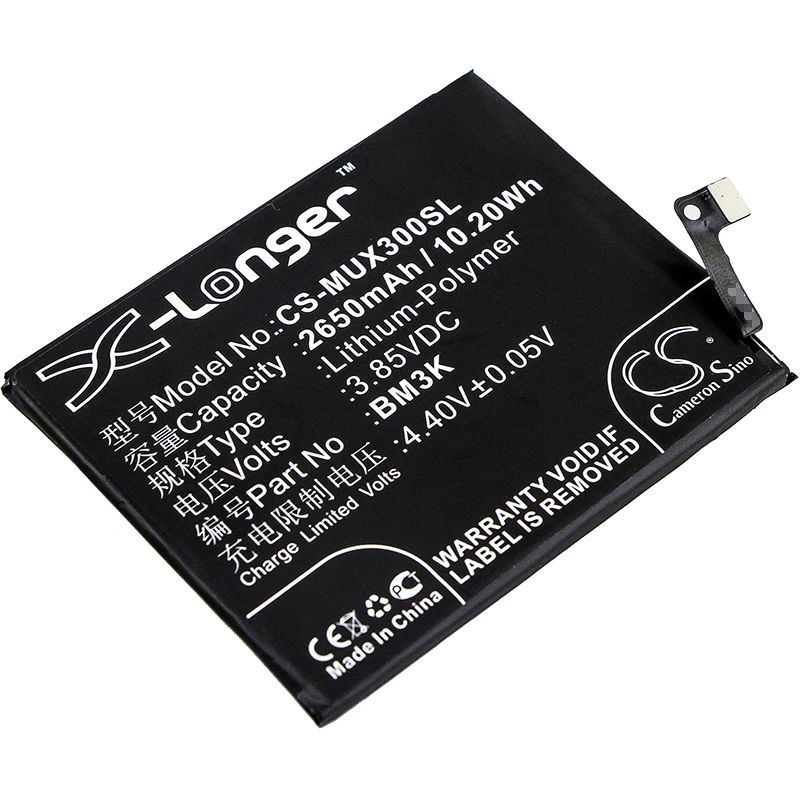 Cameron sino 2650 мАч батарея для Xiao mi M1810E5A M1810E5C M1810E5E M1810E5EC M1810E5T mi x 3 mi x 3, BM3K