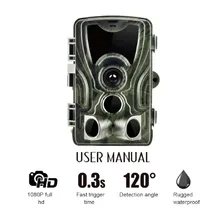 Охотничья Следовая камера ночная версия Дикая камера s 16MP 1080P IP65 фото ловушка 0,3 s триггер Дикая камера наблюдения