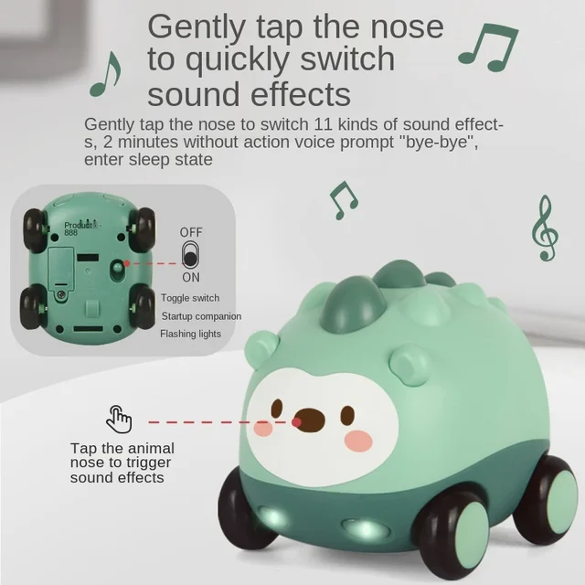 Montessori Baby Musical Car Toy for Toddler 0 12 Months Mini Car Toy for Boy 1 Year Old Girl Children Birthday Gift Car Kids Toy 5