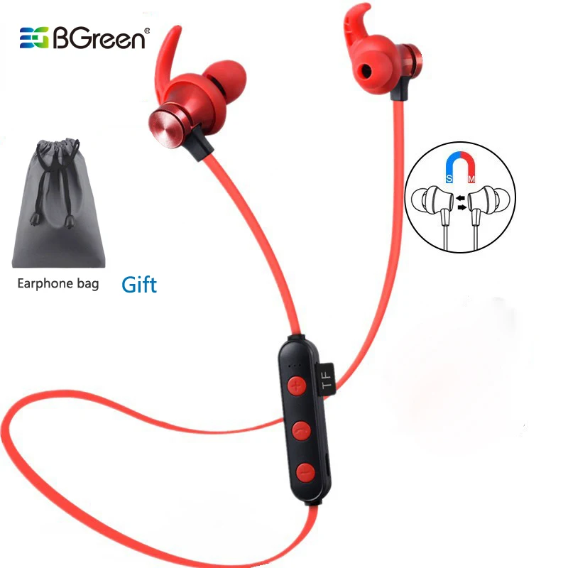 BGreen спортивные Bluetooth наушники Водонепроницаемый Беспроводной спортивная