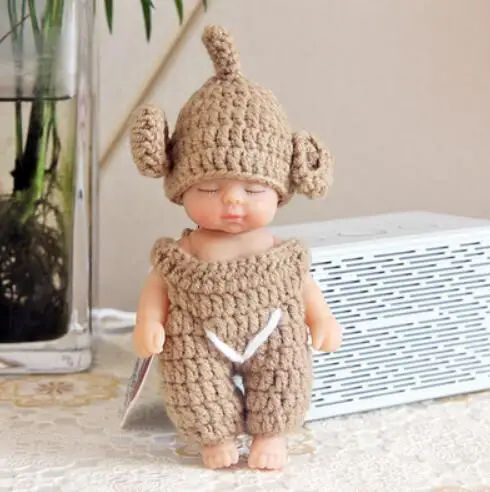 Cute Cartoon Baby Sleeping Doll Keychain PVC Lovely Vinyl Dolls Car Keyring Women Key Holder Gift Child Toy 21