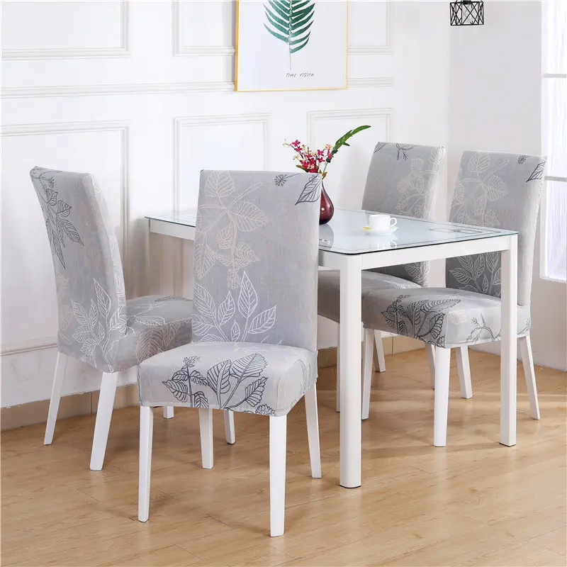 4/5/6 Pieces Chair Cover Chair Covers for Weddings Slipcovers Stretch Removable Dining Seat Seat Covers Housse De Chaise - Цвет: K321