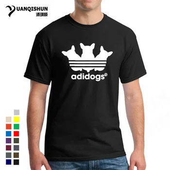 

Fashion Design Adidogs Print Men Tshirts 16 Colors Casual For Male T-shirt Tops Summer New O Neck Short Sleeve Men's T Shirt