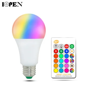 

IOPEN 5W 220V Led Bulbs RGB Lampadas Led Lamp for Home 5050SMD Ampoule Led Light Bulb 24 Keys IR Remote Control